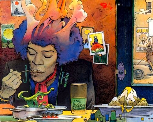 Hendrix par Moebius